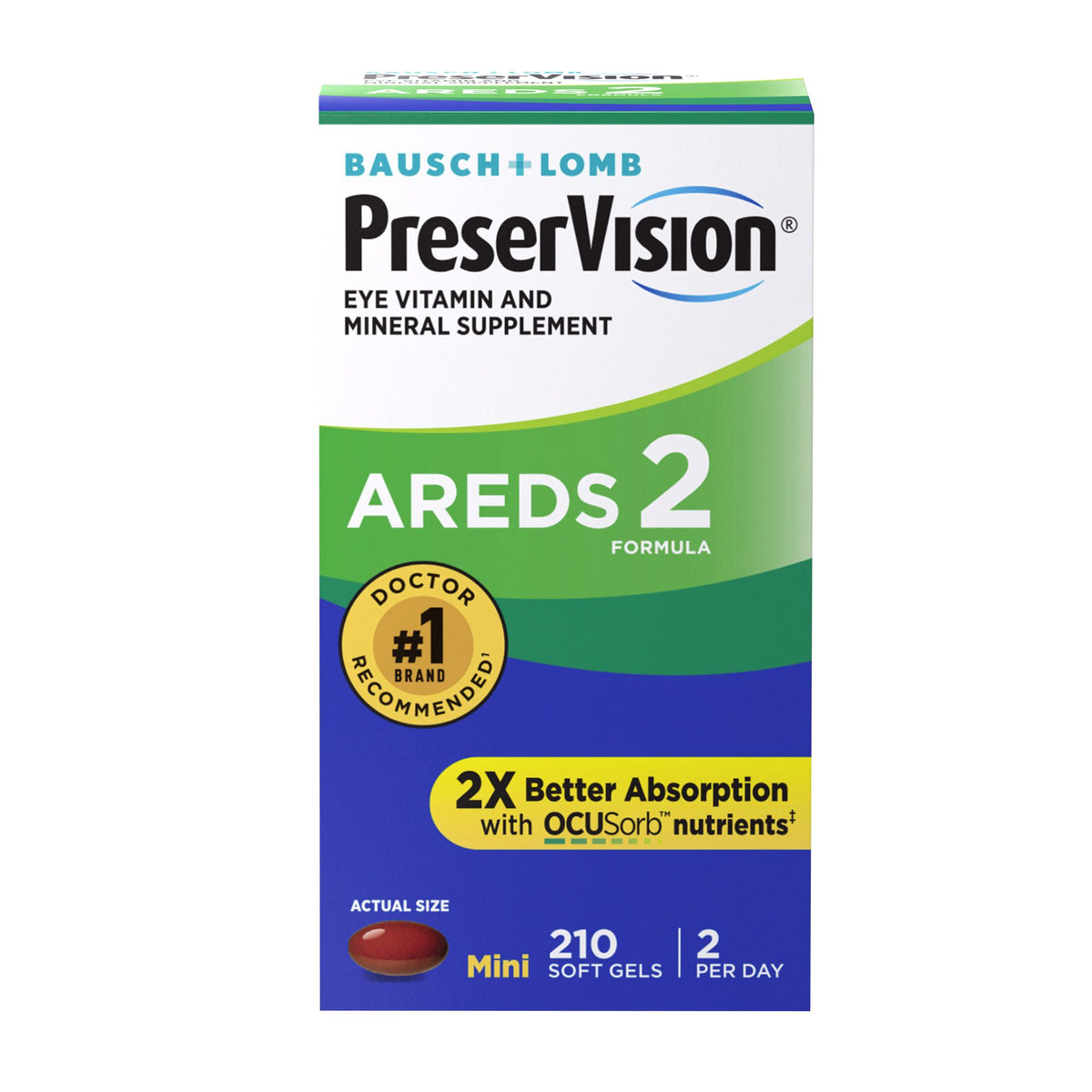 PreserVision Eye Vitamin and Mineral Supplement AREDS 2 Formula Softgels, 210 ct.