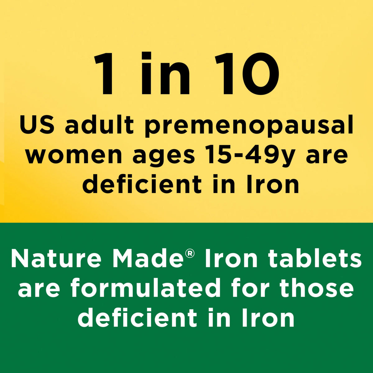 Nature Made Iron 65mg (325mg Ferrous Sulfate) Tablets, 365 ct.