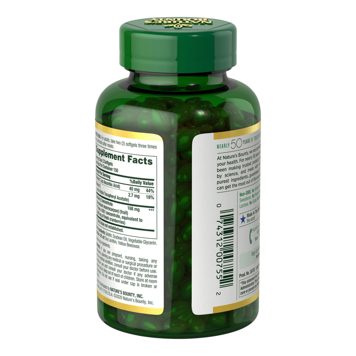 Nature's Bounty Cranberry Fruit 4200 mg, 300 ct.