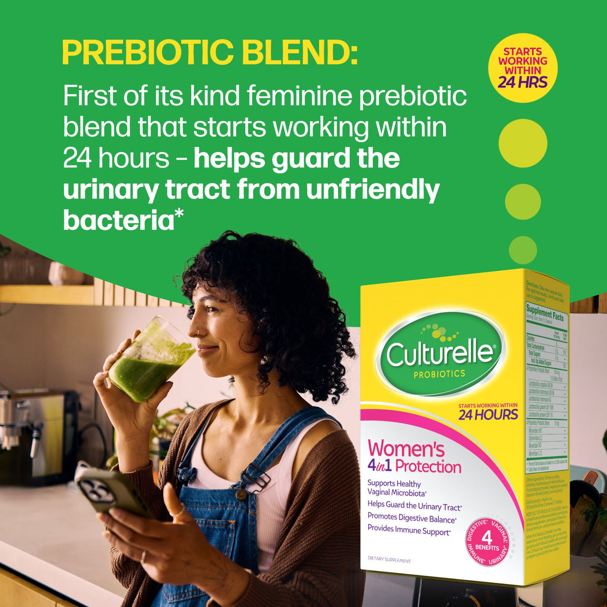 Culturelle Women's Probiotics 4-in-1 Protection Capsules, 60 ct.