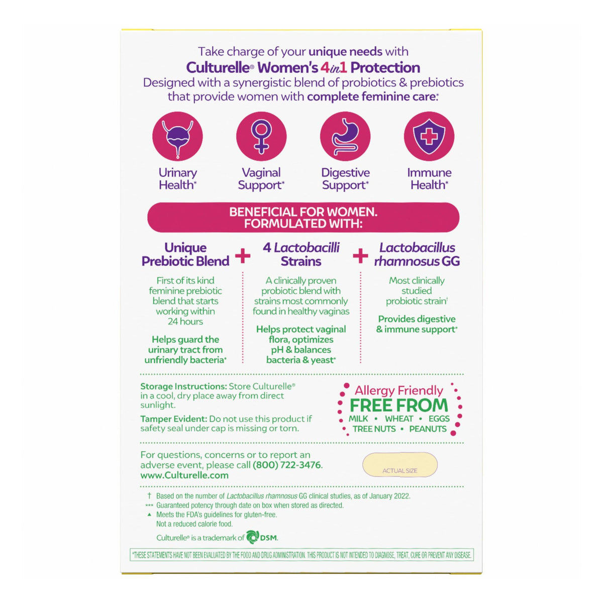 Culturelle Women's Probiotics 4-in-1 Protection Capsules, 60 ct.