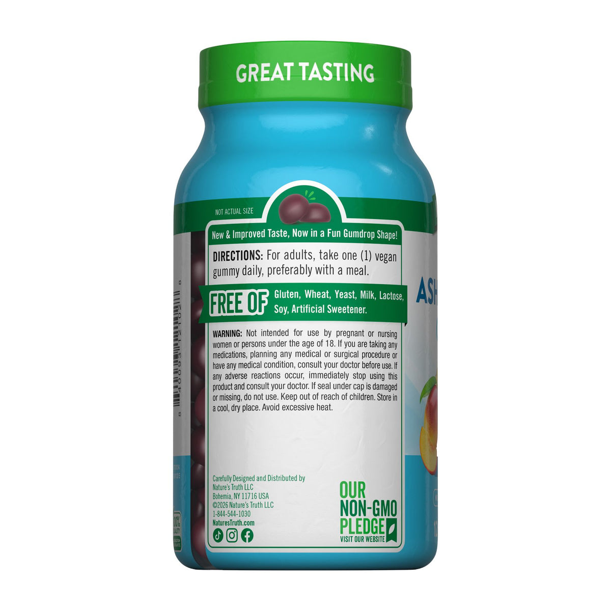 Nature's Truth Ashwagandha Gummies, Tropical Flavor, 120 ct./500mg
