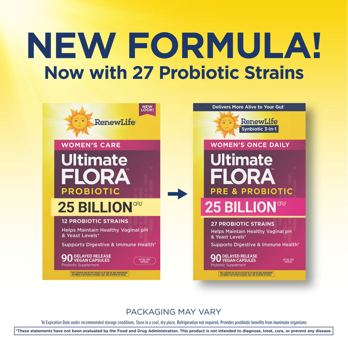 Renew Life Ultimate Flora Pre & Probiotic, 25 Billion CFU, 90 ct.