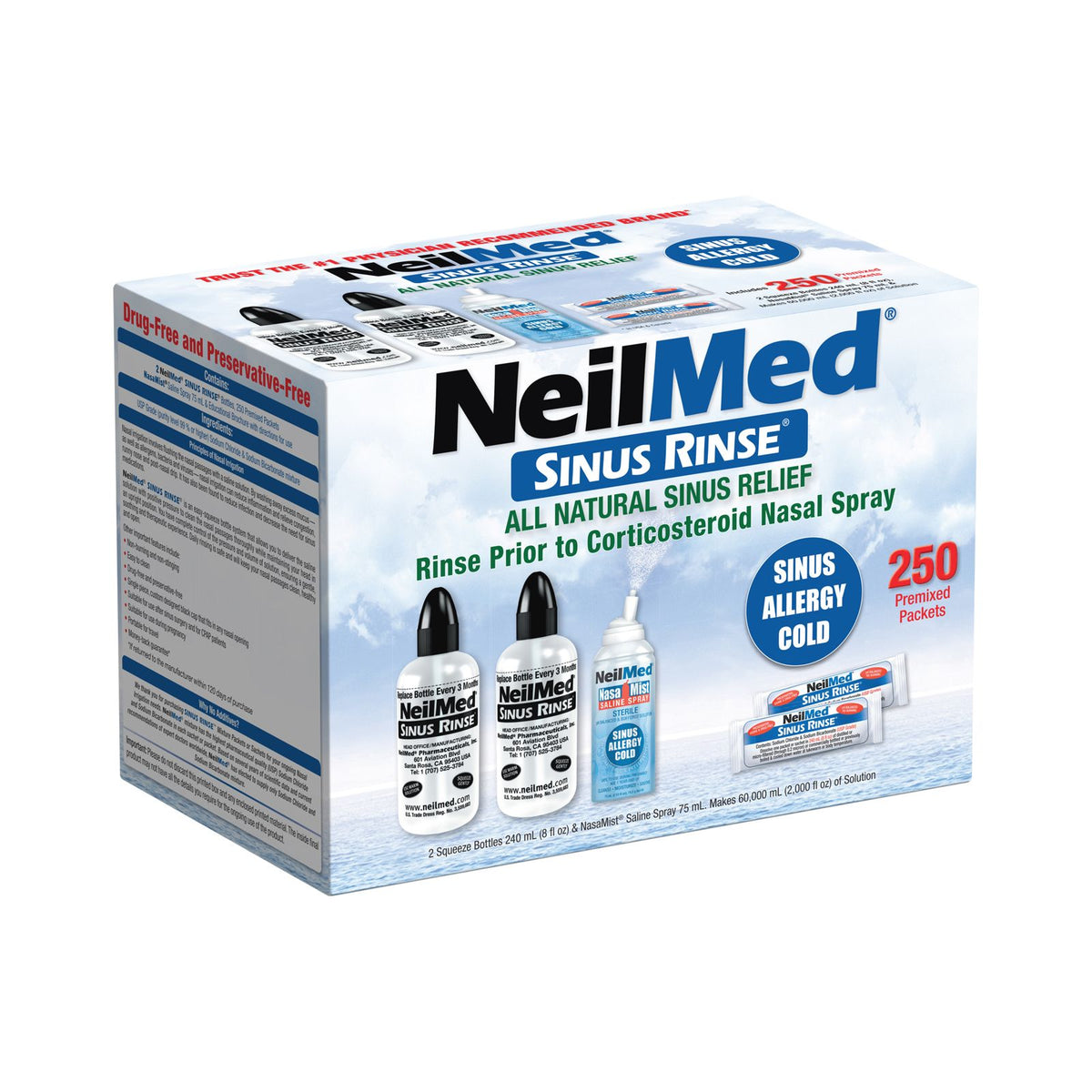 NeilMed Sinus Rinse Squeeze Bottles, 2 pk./8 fl. oz.