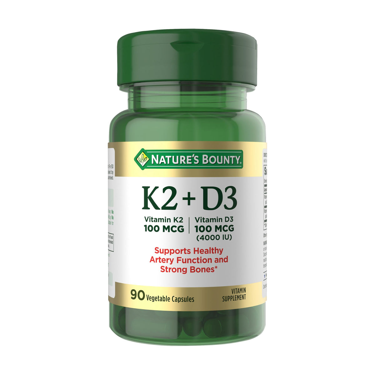 Nature's Bounty K2 + D3 Capsules, 90 ct.