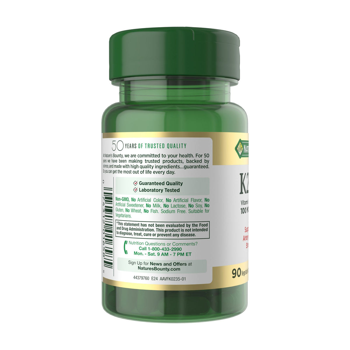 Nature's Bounty K2 + D3 Capsules, 90 ct.