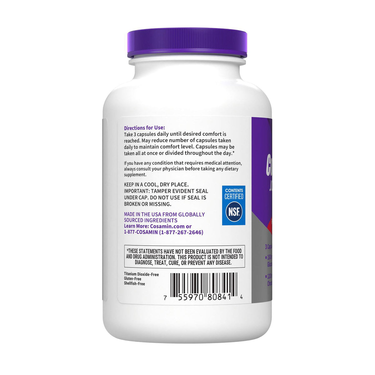 Nutramax Cosamin DS Joint Health Supplement with Glucosamine & Chondroitin, 210 ct.