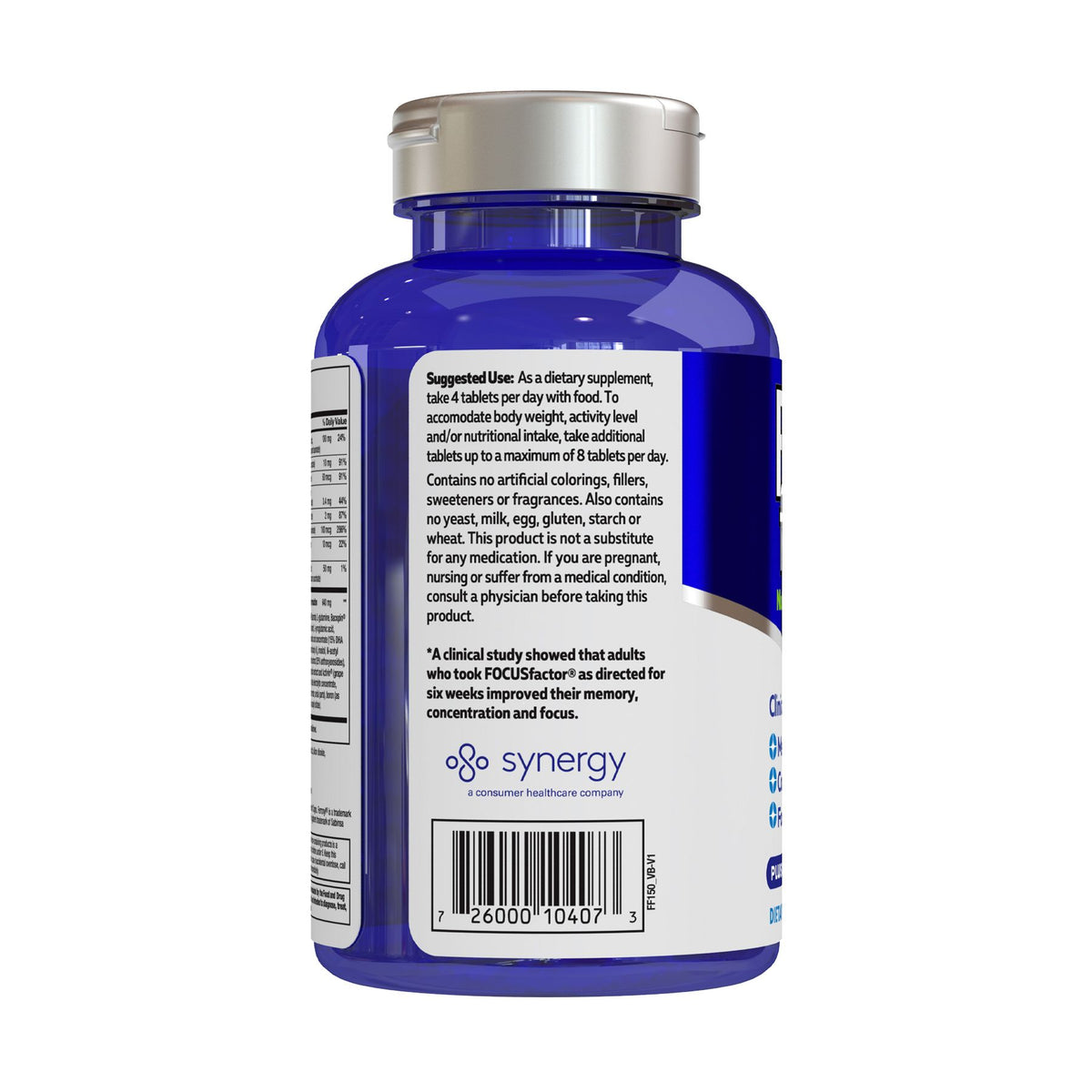 Focus Factor Brain Health Supplement, Tablets, 150 ct.