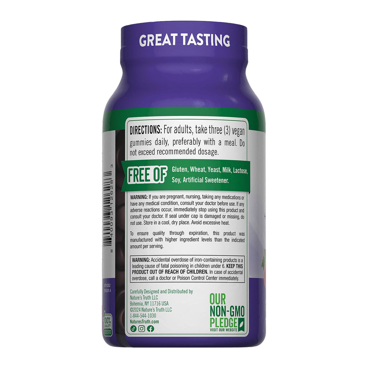 Nature's Truth Iron Gummies and B-Vitamins, Zinc, 120 ct.