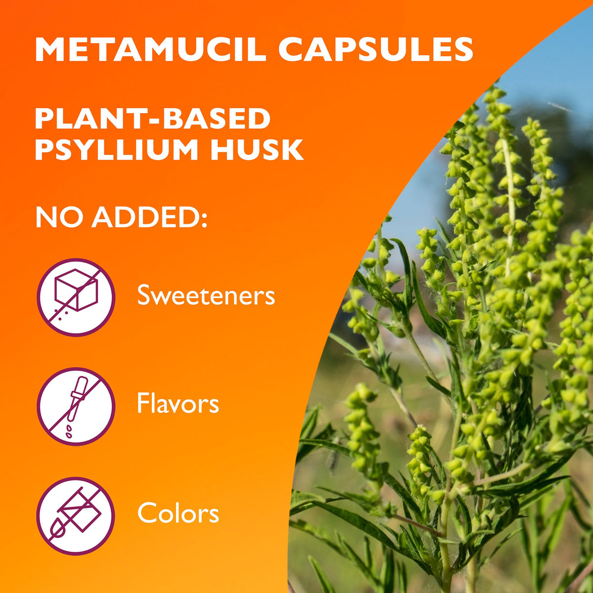 Metamucil 3-in-1 Fiber Capsules, Daily Fiber Supplement for Digestive Health, Capsules, 340 ct.