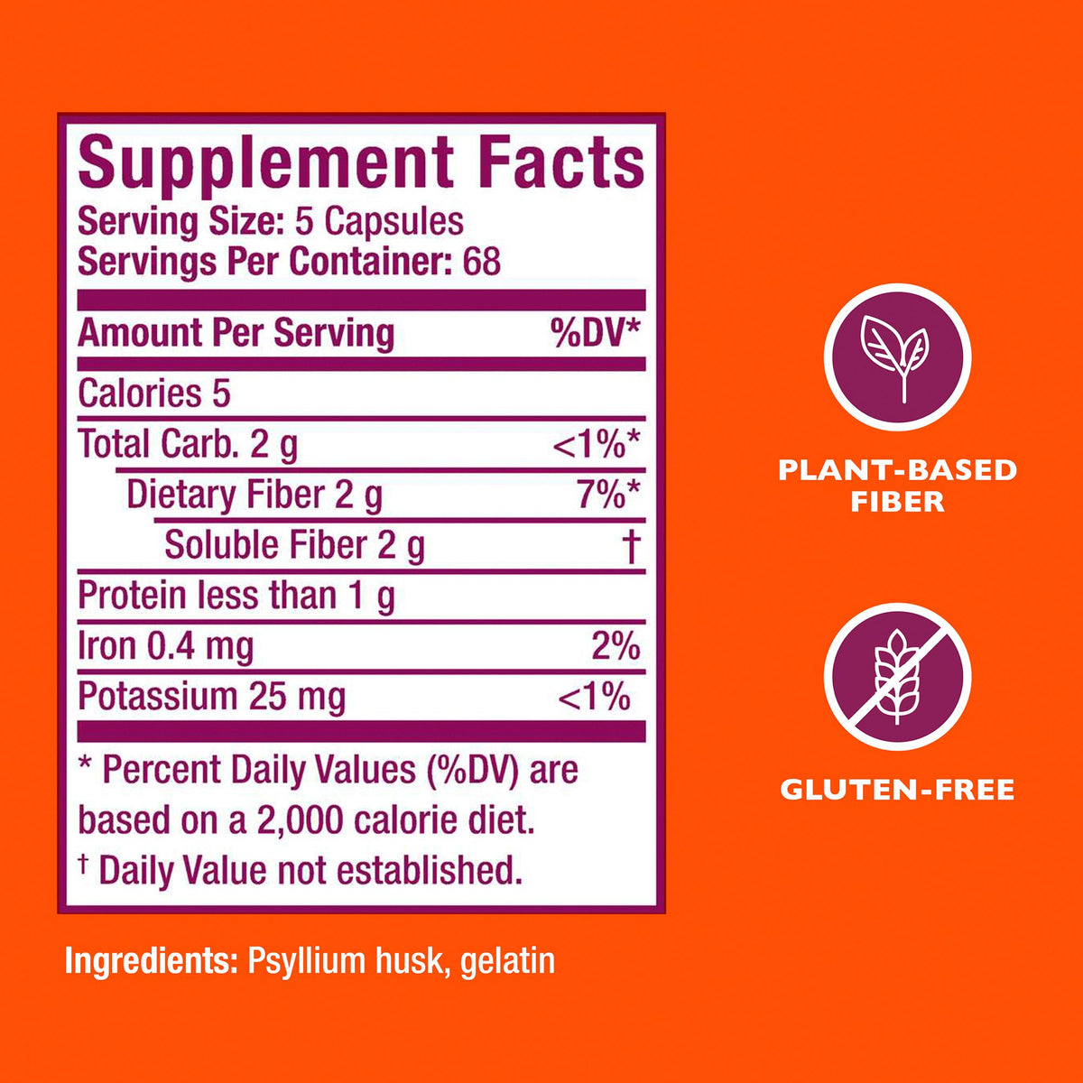 Metamucil 3-in-1 Fiber Capsules, Daily Fiber Supplement for Digestive Health, Capsules, 340 ct.