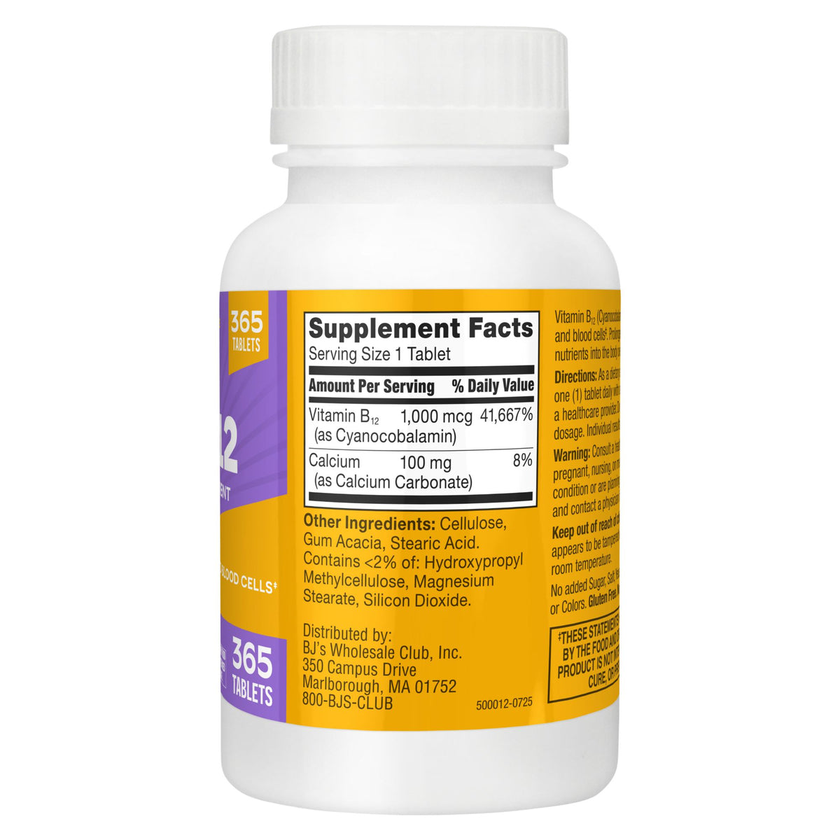 Berkley Jensen Vitamin B12 Prolonged Release Tablet, 1000 mcg, 365 ct.