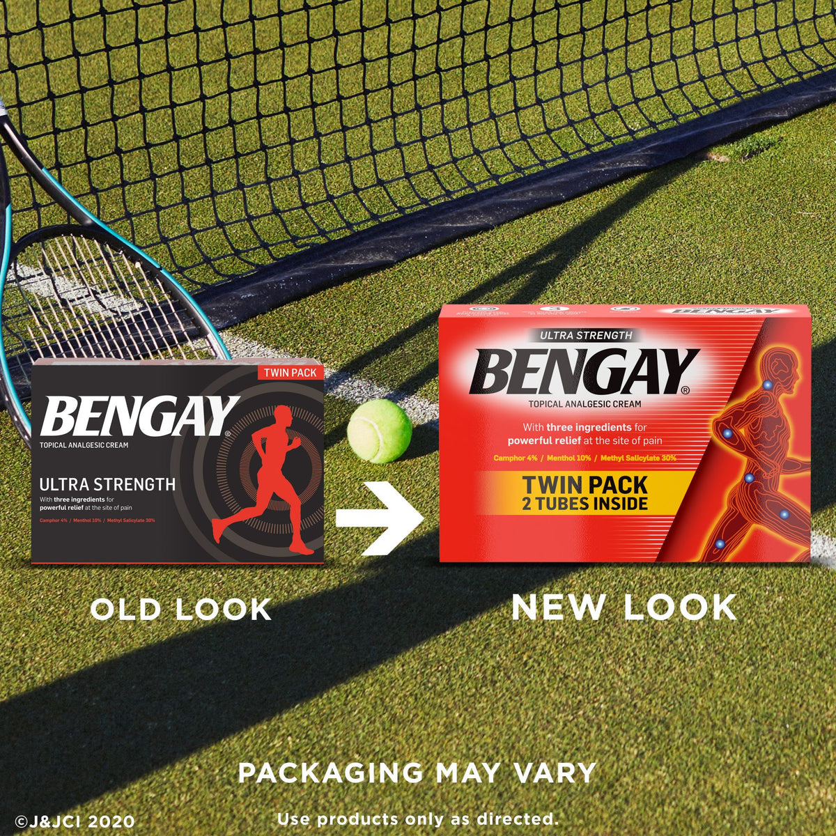 Ultra Strength Bengay Non-Greasy Topical Pain Relief Cream, 2 x 4 oz