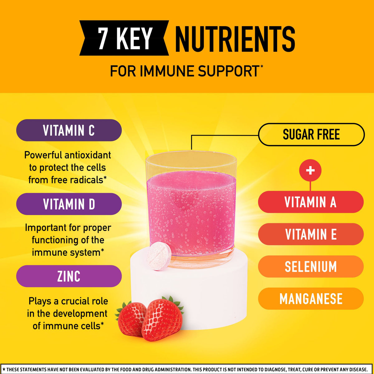Airborne Immune Support, Vitamin C Effervescent Tablets, Orange Flavor, 36ct.