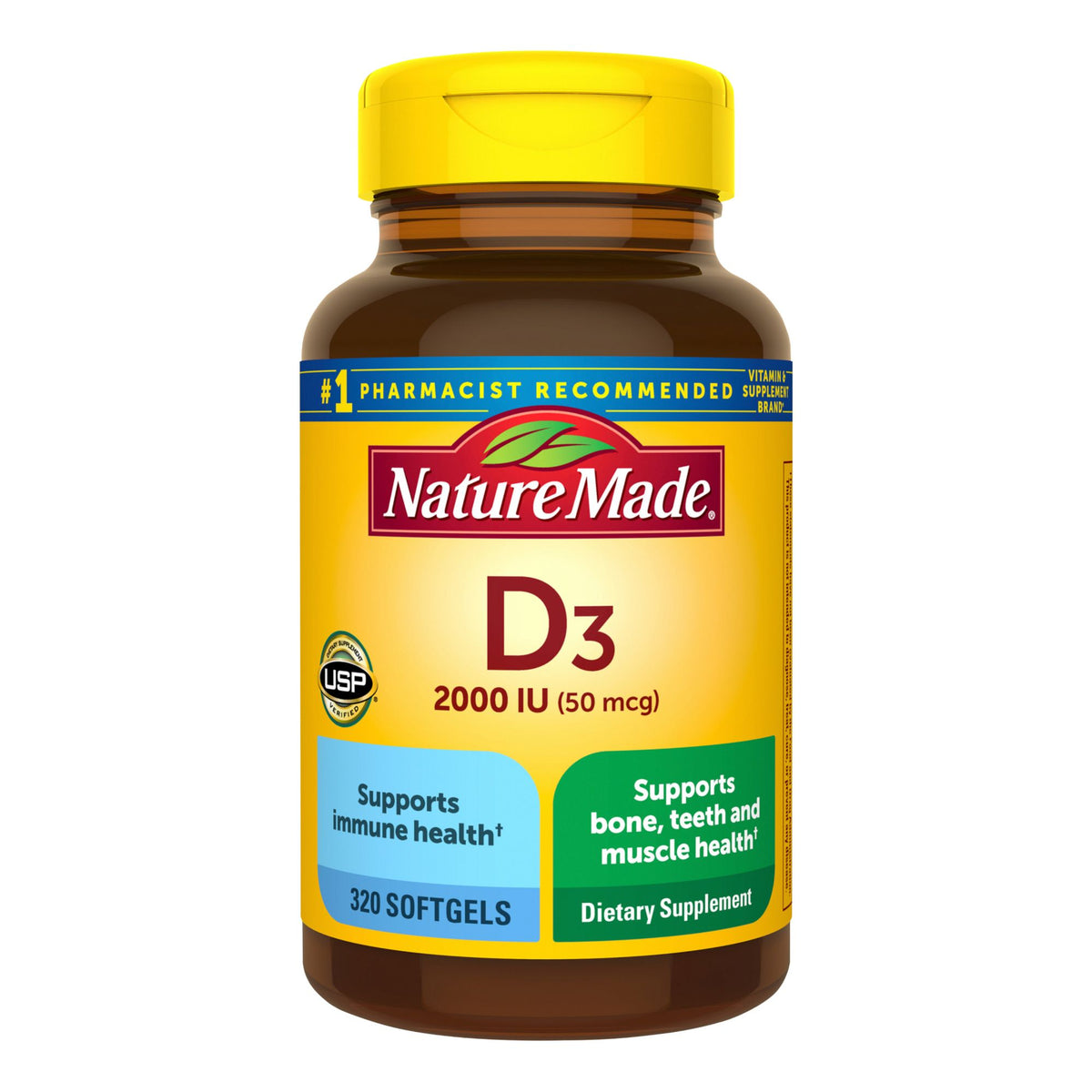 Nature Made Vitamin D3 2000 IU (50mcg) Softgels, 320 ct.