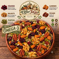 Omega-3 Mixed Nuts and Dried Fruit Trail Mix Premium Healthy Snack Blend Featuring Craisins, Natural Walnuts, Almonds, Pumpkin Seeds and Pecans