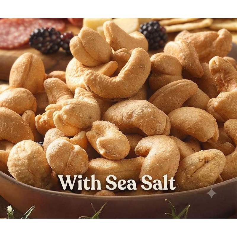 Roasted & Salted Cashew, Delicious – Crunchy Cashews with Sea Salt - Ready-to-Eat Pure Snack