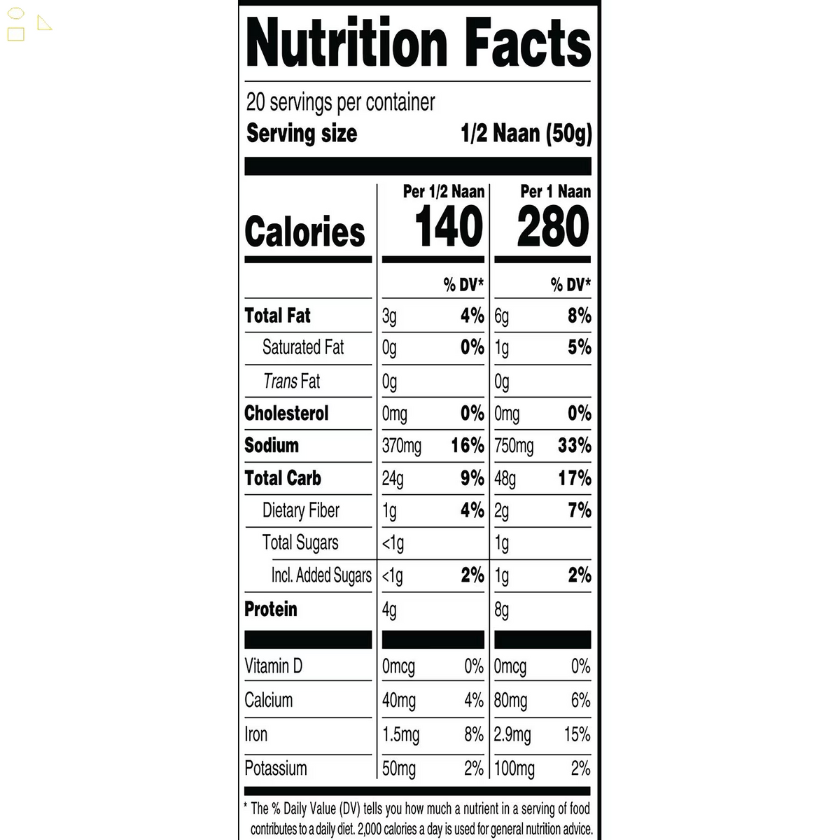 Member'S Mark Original Stone Baked Naan 352 Oz.