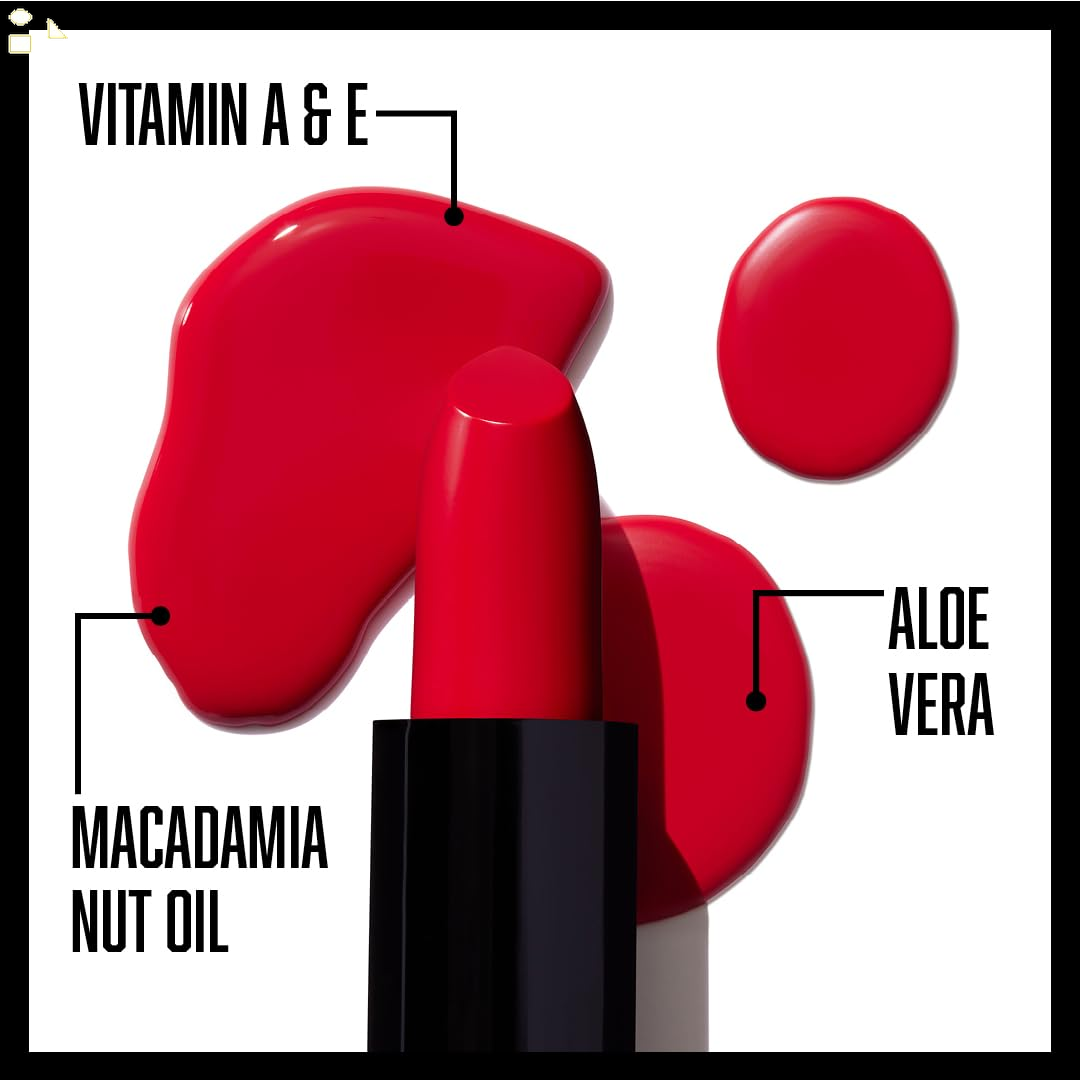 Wet N Wild Silk Finish Lipstick, Hydrating Rich Buildable Lip Color, Formulated with Vitamins AE, & Macadamia for Ultimate Hydration, Cruelty-Free & Vegan - Dark Pink Frost