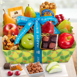 Happy Birthday Orchard Delight Fruit and Gourmet Gift Basket 
