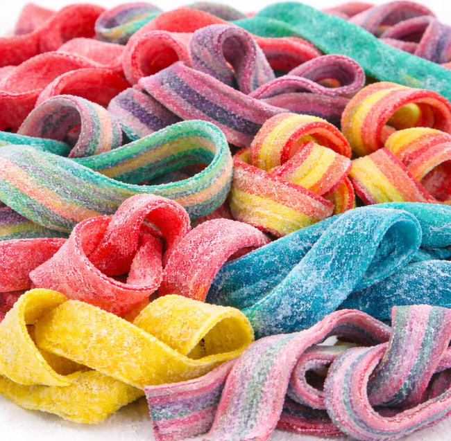 Sour Ropes Candy Belts Sweet & Tangy 8Oz Pack Soft Chewy  for Snacking