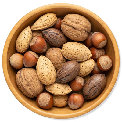 Mixed Nuts in Shell Almonds Hazelnuts Walnuts Pecans Cracking Bowl 1Lb-5Lb