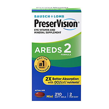 PreserVision Eye Vitamin and Mineral Supplement AREDS 2 Formula Softgels, 210 ct.
