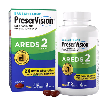 PreserVision Eye Vitamin and Mineral Supplement AREDS 2 Formula Softgels, 210 ct.