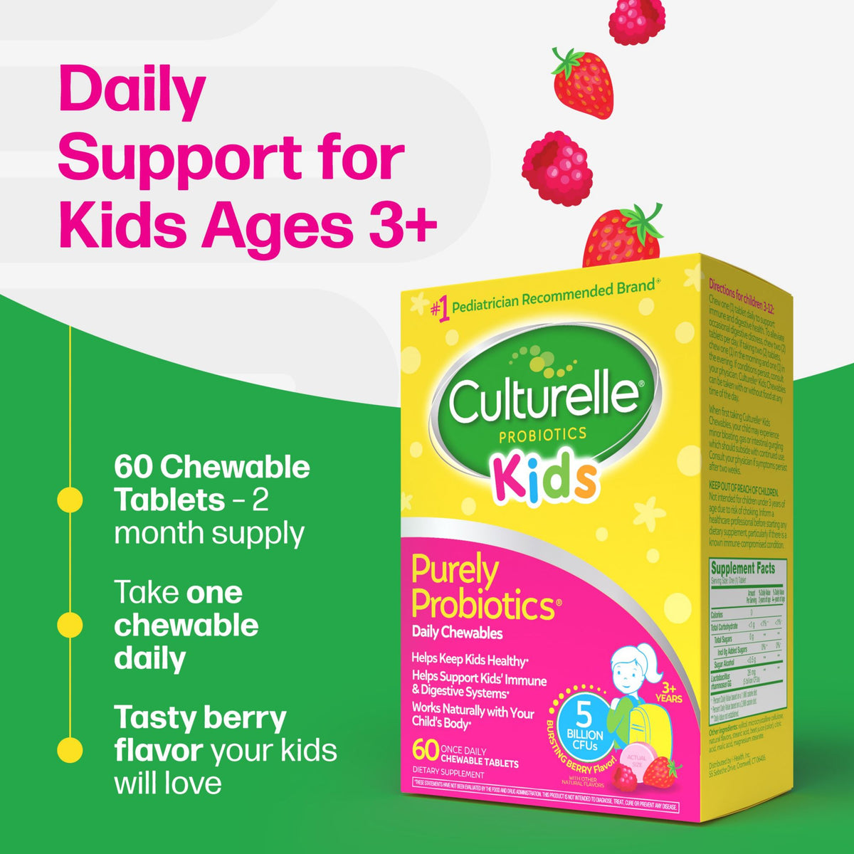 Culturelle Kids Daily Probiotic, 60 ct.