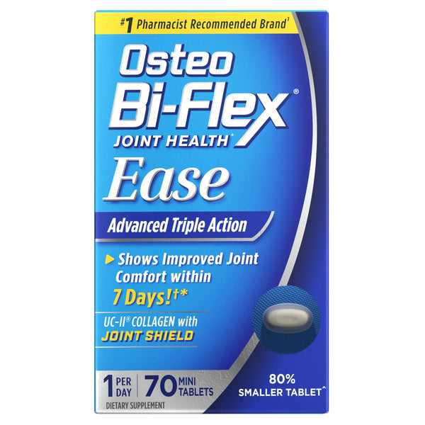 Osteo Bi-Flex Ease with UC-II Collagen, 70 Tablets With D3 & Boswellia Serrata Extract Joint Shield