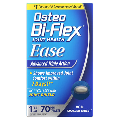 Osteo Bi-Flex Ease with UC-II Collagen, 70 Tablets With D3 & Boswellia Serrata Extract Joint Shield