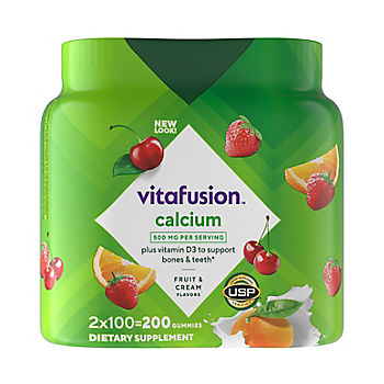 Vitafusion 500mg Calcium Gummy Vitamins for Adults, 2 pk./100 ct.