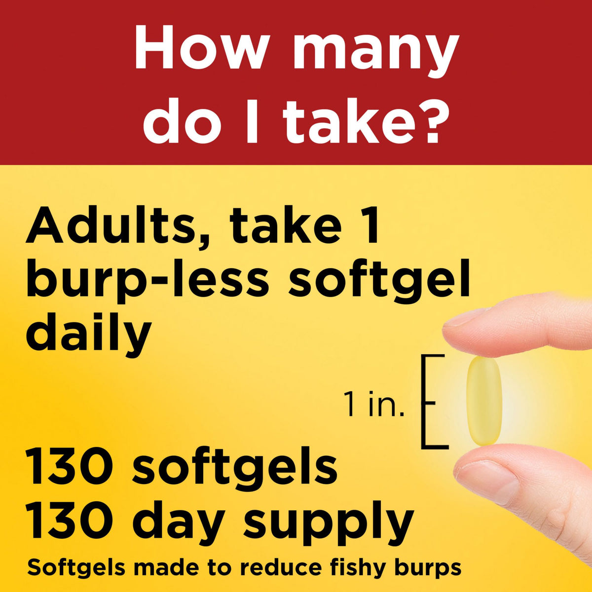 Nature Made Burp-Less Ultra Omega-3 Fish Oil 1400mg Softgels, 130 ct.