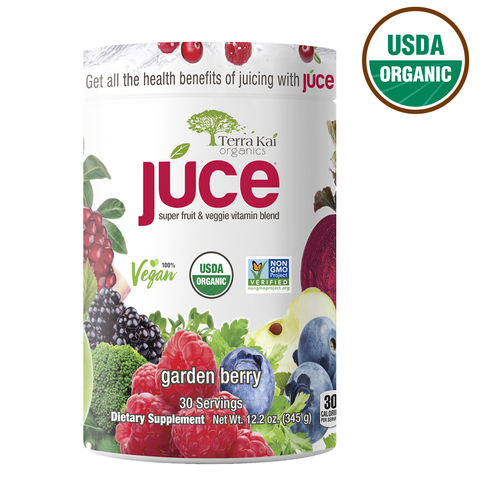 Terra Kai USDA Organic Juce Super Fruit & Veggie Powder, 12.2 Ounces | 4 Times More Compare to Natrol JuiceFestiv Daily Fruit & Veggie