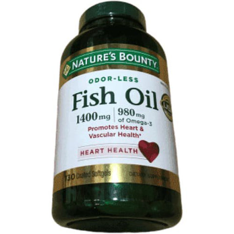 Nature'S Bounty Fish Oil 1400 Mg., 130 Coated Softgels 
