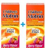 2 Pack Motrin 4fl Children's  Ibuprofen Ages 2-11 Pain Reliever/Fever Reducer 4 Fl Oz Each