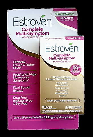 Estroven Complete Multi-Symptom Menopause Relief, 84 Caplets  | Faster Menopause Relief 