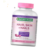 Nature'S Bounty Hair, Skin and Nails, 250 Softgels  With Argan Oil Infused plus Hyaluronic Acid
