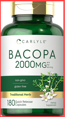 Bacopa Monnieri Supplement 180 Capsules | Gluten Free
