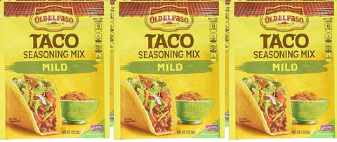 3 Packs Mild Old El Paso Taco Seasoning, Mild, 1 Oz. 