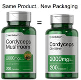 Cordyceps Capsules | 200 Count | Non-Gmo Mushroom Supplement | Cordyceps Sinesis | Cordyceps CS-4