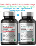 Niacin | Vitamin B3 500mg | 100 Capsules | with Flushing | Non-GMO, and Gluten Free Supplement 
