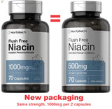 Niacin | 500Mg | 70 Capsules | Flush Free | with Inositol Hexanicotinate | Non-Gmo and Gluten Free Supplement | by