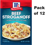 Pack of 12 Mccormick Beef Stroganoff Sauce Mix, 1.5 Oz