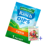 Hidden. Valley Fiesta  Gluten Free Fiesta Ranch Dips Mix, 1 Oz Bundle with Copyrighted OFFERTOGO Healthy Life Guide