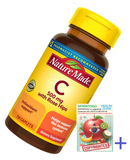 Nature Made. Vitamin C with Rose Hips, 500 mg, 130 Caplets Bundle with OFFERTOGO Health Guide