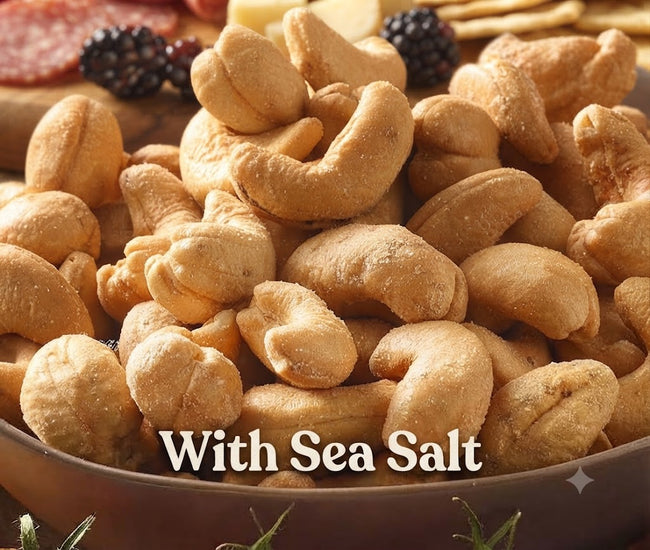 Roasted & Salted Cashew, Delicious – Crunchy Whole Cashews with Sea Salt
