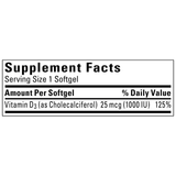 Nature Made Vitamin D3 25 Mcg., 650 Softgels 
