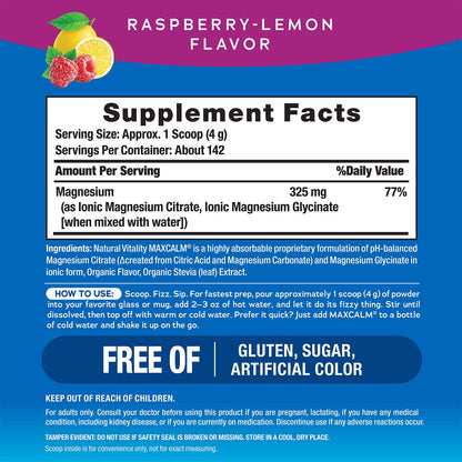 Natural Vitality Max Calm Relaxing Drink Mix, 20 oz.