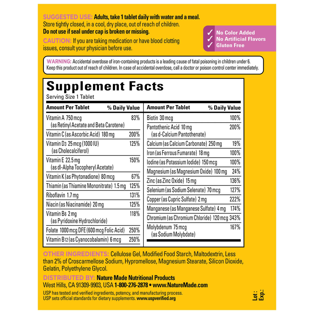 Nature Made Multivitamin For Her Tablets, 300 ct.